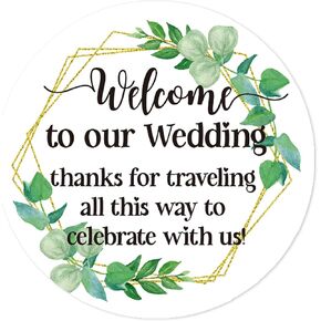 50 PCS Welcome to Our Wedding Stickers, Wedding Favor Stickers for Wedding Gift Box Candy Bag, Party Favor Stickers, 2 Inch Round Stickers. in Saudi Arabia