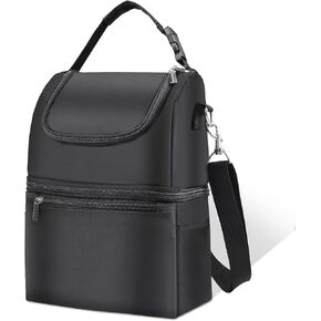 Breastmilk Cooler Bag - Cooler Bag for Nursing Moms Multi-Function, Insulated Baby Bottle Cooler Tote Bag with Double Compartments - Fits 6 Baby Bottles Up to 9 Ounce - Cool Gray
