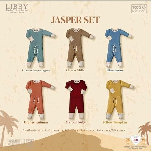 LIBBY Baby Jasper Long Set - Earth Color Series in Saudi Arabia