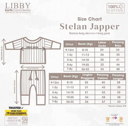 LIBBY Baby Jasper Long Set - Earth Color Series in Saudi Arabia