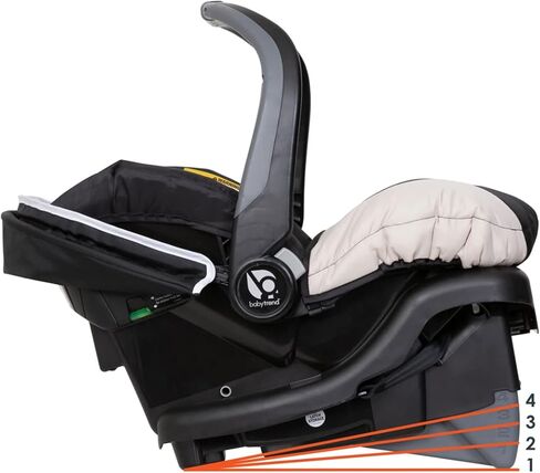 Baby Trend Ally Newborn Baby Infant Car Seat Carrier Travel System with Harness and Extra Cozy Cover for Babies Up to 35 Pounds, Modern Khaki in Saudi Arabia