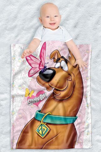 Scooby Doo Soft Fleece Baby Blanket for Infant Toddler, All Season Cozy Crib Throw 30"x40" Butterfly in Saudi Arabia