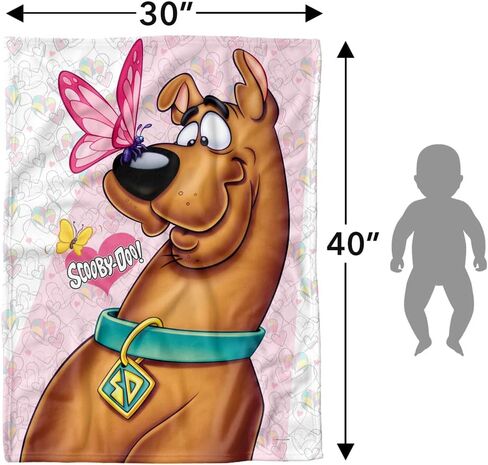 Scooby Doo Soft Fleece Baby Blanket for Infant Toddler, All Season Cozy Crib Throw 30"x40" Butterfly in Saudi Arabia