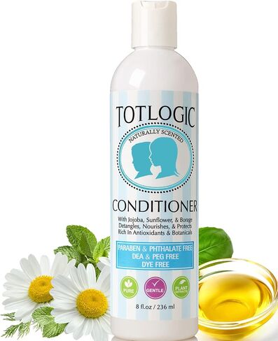 TotLogic Kids & Baby Safe Conditioner - 8 oz, Lavender Bliss, Infused with Natural Jojoba Oil and Rich in Antioxidants to Detangler Hair, No Phthalates, Parabens or Sulfates in Saudi Arabia
