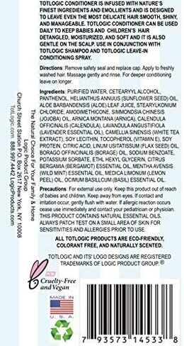 TotLogic Kids & Baby Safe Conditioner - 8 oz, Lavender Bliss, Infused with Natural Jojoba Oil and Rich in Antioxidants to Detangler Hair, No Phthalates, Parabens or Sulfates in Saudi Arabia