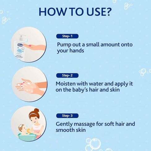 شامبو وغسول الجسم اللطيف بيبي مومنتس من شيكو (500 مل) in Kuwait