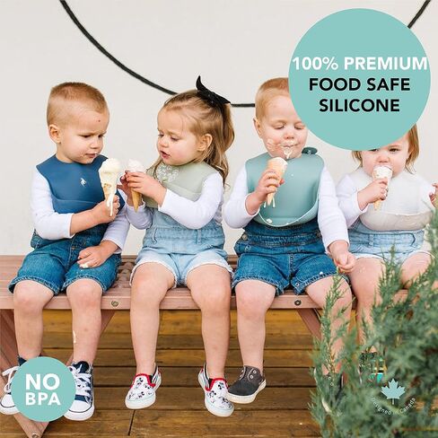 Loulou Lollipop Soft, Waterproof Silicone Feeding Bib for Babies and Toddlers in Kuwait