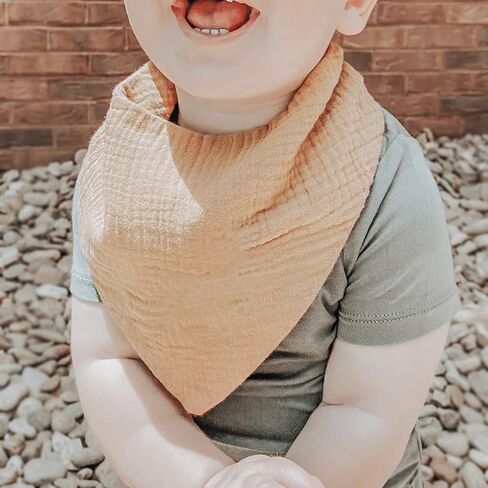 MairMore Muslin Baby Bibs, Drool Bibs for Boys and Girls, 8-Pack | Adjustable Snaps, Cotton Front Soft Fleece Back, Baby Bibs for Drooling & Teething, for Newborn, Toddler Aged 0-36 Months in Saudi Arabia