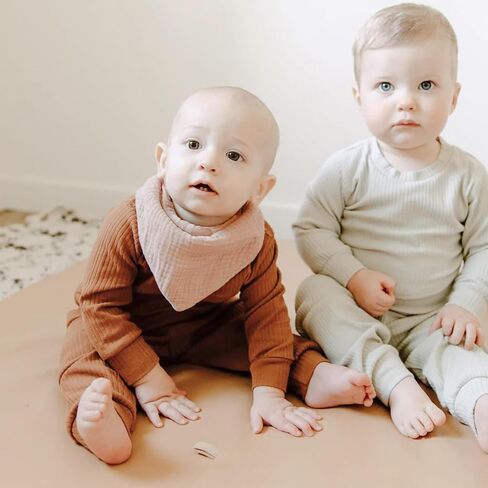 MairMore Muslin Baby Bibs, Drool Bibs for Boys and Girls, 8-Pack | Adjustable Snaps, Cotton Front Soft Fleece Back, Baby Bibs for Drooling & Teething, for Newborn, Toddler Aged 0-36 Months in Saudi Arabia