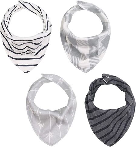 The Peanutshell Bandana Drool Bibs for Baby Boys or Girls - 8 Pack Set for Feeding, Teething, Drooling in Saudi Arabia