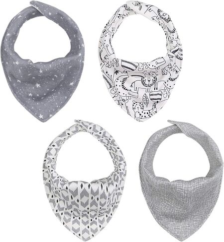 The Peanutshell Bandana Drool Bibs for Baby Boys or Girls - 8 Pack Set for Feeding, Teething, Drooling in Saudi Arabia
