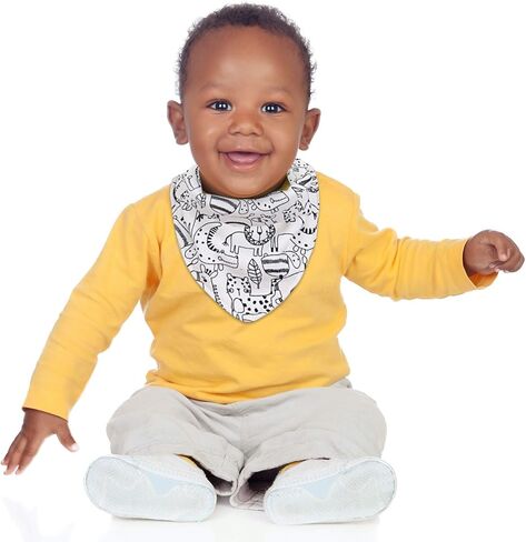 The Peanutshell Bandana Drool Bibs for Baby Boys or Girls - 8 Pack Set for Feeding, Teething, Drooling in Saudi Arabia