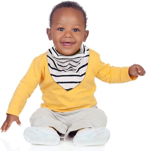 The Peanutshell Bandana Drool Bibs for Baby Boys or Girls - 8 Pack Set for Feeding, Teething, Drooling in Saudi Arabia