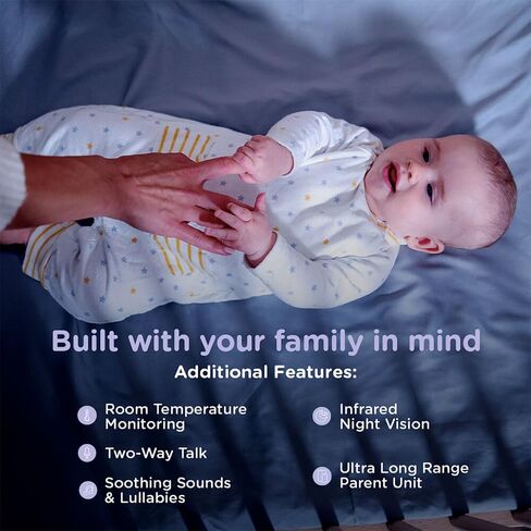 Hubble Connected Nursery Pal Cloud Twin Smart Connected, Wi-Fi Enabled Baby Monitor with 5-inch HD Color Parent Unit Viewer, 2-Camera Units in Saudi Arabia