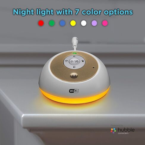 Motorola MBP163CONNECT Audio Baby Monitor - Wireless WiFi Smart Device for Toddlers, Infants, Nursery - with 10 Soothing Sounds, Lullaby, Audiobook - 2-Way Talk Intercom, 7 Night Light Color Options in Saudi Arabia