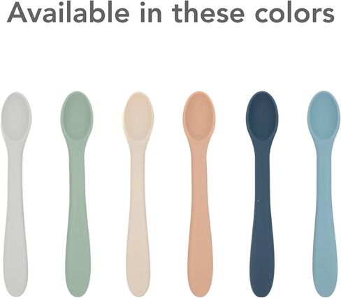 noüka Spoon Set | 100% Food-Grade Silicone | Comes With A Long & Comfortable Grip | Safe & Soft | Dishwasher Friendly | Soft Blush/Shifting Sand | 2-Pack in Kuwait