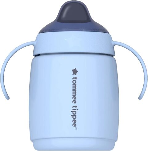 Tommee Tippee Superstar Trainer Sippy Cup for Toddlers, INTELLIVALVE 100% Leak-Proof & Shake-Proof | Antimicrobial Technology (10oz, 6+ Months, 1 Count), Blue in Saudi Arabia