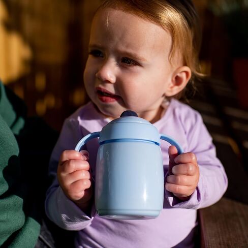 Tommee Tippee Superstar Trainer Sippy Cup for Toddlers, INTELLIVALVE 100% Leak-Proof & Shake-Proof | Antimicrobial Technology (10oz, 6+ Months, 1 Count), Blue in Saudi Arabia
