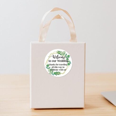 50 PCS Welcome to Our Wedding Stickers, Wedding Favor Stickers for Wedding Gift Box Candy Bag, Party Favor Stickers, 2 Inch Round Stickers. in Saudi Arabia