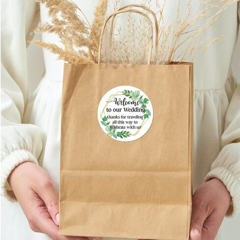 50 PCS Welcome to Our Wedding Stickers, Wedding Favor Stickers for Wedding Gift Box Candy Bag, Party Favor Stickers, 2 Inch Round Stickers. in Saudi Arabia