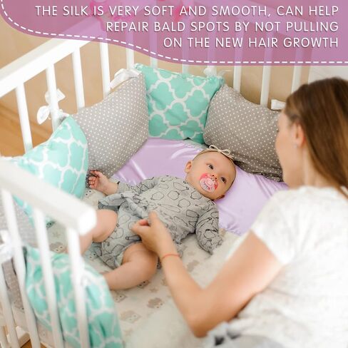 Hosuly 2 Pcs Satin Bassinet Sheet Baby Hair Soft Silk Feeling Sheet Baby Bassinet for Rectangle Cradle Pad Mattress Boys Girls Newborn Infant(Green and White) in Saudi Arabia
