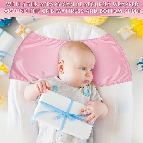 Hosuly 2 Pcs Satin Bassinet Sheet Baby Hair Soft Silk Feeling Sheet Baby Bassinet for Rectangle Cradle Pad Mattress Boys Girls Newborn Infant(Green and White) in Saudi Arabia