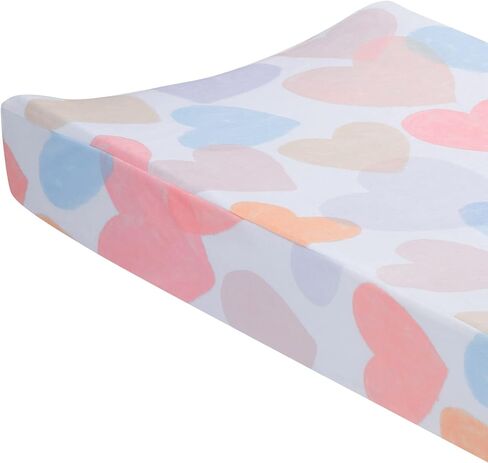 Bedtime Originals Rainbow Hearts Pink/Purple Baby/Infant Changing Pad Cover in Kuwait