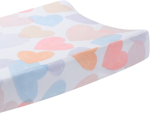 Bedtime Originals Rainbow Hearts Pink/Purple Baby/Infant Changing Pad Cover in Kuwait