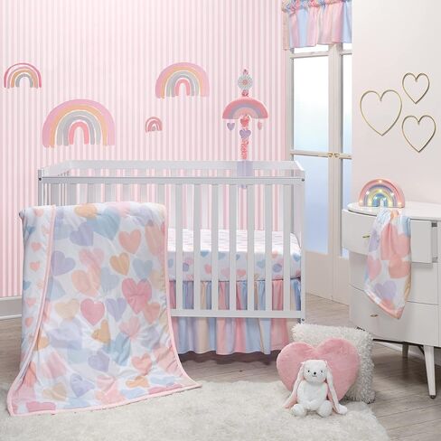 Bedtime Originals Rainbow Hearts Pink/Purple Baby/Infant Changing Pad Cover in Kuwait