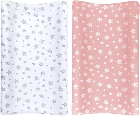 Changing Pad Cover for Boys Girls 4 Pack, Lovely Print Soft Unisex Diaper Change Table Sheets, Fit 32"x16" Contoured Pad, Comfy Cozy 4-Pack Cradle Sheets in Kuwait