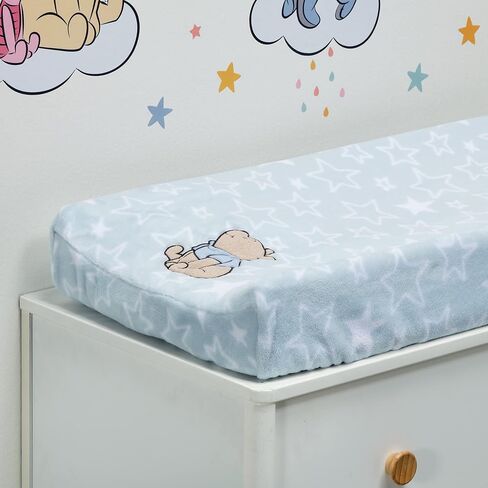 Bedtime Originals Disney Baby Starlight Pooh Blue/White Stars Changing Pad Cover in Saudi Arabia