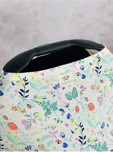 Car Seat Canopy Infant Carseat Canopy, Nursing Breastfeeding Cover, Stretchy Carrier Covers for Stroller/High ChairMulti Use Baby Breastfeeding Covers, Boys and Girls Shower Gifts (Flower) in Saudi Arabia