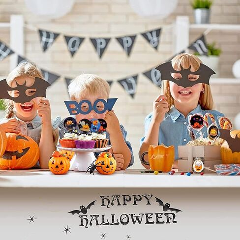 500 PCS Halloween Stickers,Pumpkin Stickers 1.57 inch LargeHalloween Self Adhesive Gift Tags for Kids 8 AlternatingDesigns Pumpkin for Halloween Party Decoration (Halloween) in Kuwait