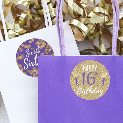 Sweet Sixteen 16th Birthday Party Round Labels - 40 Stickers in Kuwait
