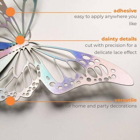 Wonderfeel 3D Butterfly Wall Decorations Stickers Colorful Butterfly Mural Stickers for Room Fridge Photo Frame Offices(C) in Saudi Arabia