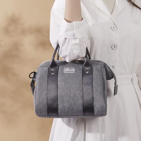 SUNVENO Small Diaper Bag Tote Essentials Mini Baby tote bag Capacity for Diapers, Toys & Snacks On The Go, Gray in Kuwait