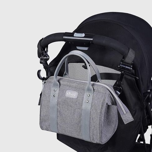 SUNVENO Small Diaper Bag Tote Essentials Mini Baby tote bag Capacity for Diapers, Toys & Snacks On The Go, Gray in Kuwait