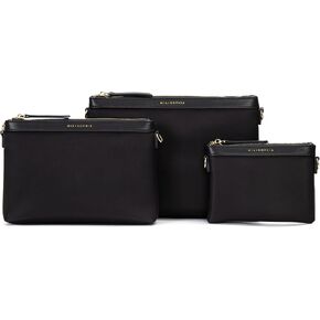 MIA + SOPHIA Diaper Bag Organizing Pouches 5 Piece Set - Baby Diaper Clutch, Crossbody Bag, Travel Diaper Bag Organizer Pouches - Black in Kuwait