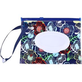 Portable Wet Wipe Pouch, Refillable Baby Wipe Dispenser with Snap Strap, Travel Reusable Wipes Container Wipe Carrying Case Holder(6) in Kuwait