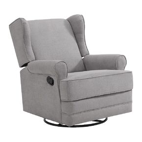 Oxford Baby Teegan Upholstered Swivel Glider & Recliner Nursery Chair, Gray in Kuwait