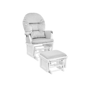 Suite Bebe Madison Glider Rocker and Ottoman, Grey and Light Grey