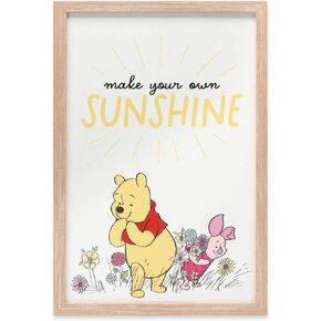 Open Road Brands Disney Winnie The Pooh and Piglet Gather Grateful Hearts Framed Wood Wall Decor - Cute Winnie The Pooh Wall Art for Home Decor in Saudi Arabia