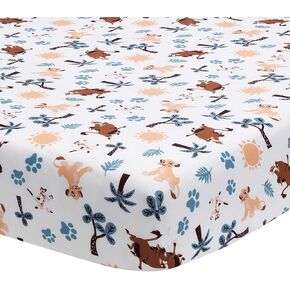 Lambs & Ivy Lion King Adventure Fitted Crib Sheet, Multicolor in Saudi Arabia