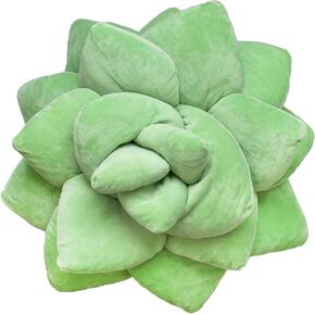 Green Philosophy Co. Plush Leaf Pillow - 3D Accent Succulent Leaf Throw Pillow for Couch Sofa Living Room Home Decor for Plant Lovers, Garden Lovers, Green Thumb Family & Friends in Kuwait