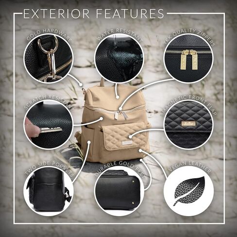 Monaco Petit Diaper Bag + Travel Duffel Bag by Luli Bebe - Chic Vegan Leather (Pearl White) in Saudi Arabia
