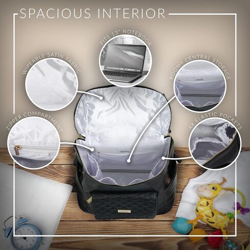 Monaco Petit Diaper Bag + Travel Duffel Bag by Luli Bebe - Chic Vegan Leather (Pearl White) in Saudi Arabia