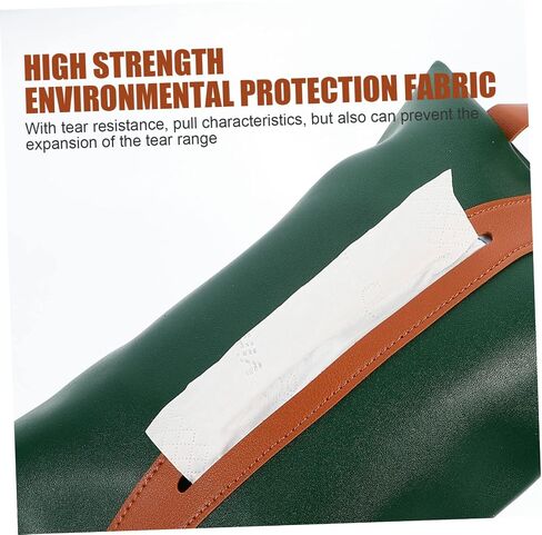 Beatifufu 1pc Paper Sleeve Diaper Bag Dispenser Baby Wipes Tissue for Car Outdoor Napkin Organizer Car Tissue Fabric Tissue Box for Car Nylon Dark Green Hanging Tissue Bag Tissue Organizer in Kuwait