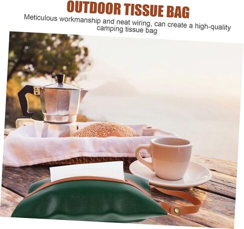 Beatifufu 1pc Paper Sleeve Diaper Bag Dispenser Baby Wipes Tissue for Car Outdoor Napkin Organizer Car Tissue Fabric Tissue Box for Car Nylon Dark Green Hanging Tissue Bag Tissue Organizer in Kuwait