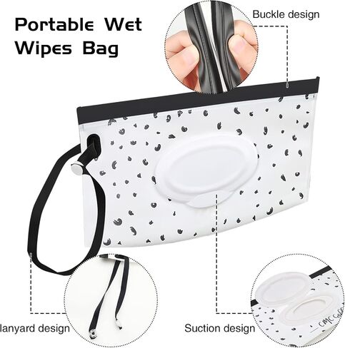 2 Pack Baby Wipe Dispenser, Portable Wet Wipe Pouch, Reusable & Refillable Reusable Travel Wet Wipe Pouch for Bathroom Baby Nursery with Cover Sealed Plastic Mask Storage Box in Saudi Arabia