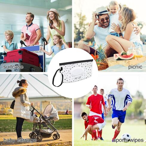 2 Pack Baby Wipe Dispenser, Portable Wet Wipe Pouch, Reusable & Refillable Reusable Travel Wet Wipe Pouch for Bathroom Baby Nursery with Cover Sealed Plastic Mask Storage Box in Saudi Arabia